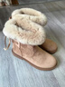 達芙妮厚底雪地靴女秋冬2025新款保暖棉鞋加絨毛毛鞋百搭厚底防滑短靴女 栗色 37 曬單實(shí)拍圖