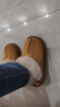 新款棉拖鞋女毛絨女士女外穿拖鞋家居棉鞋eva防臭防滑棉拖毛拖鞋 淺棕色 36-37 曬單實(shí)拍圖