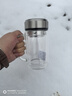 領(lǐng)臣（LINGCHEN）茶杯雙層玻璃水杯大容量泡茶杯子帶把手濾網(wǎng)商務(wù)辦公行政領(lǐng)導男士 曬單實(shí)拍圖