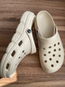 比格加大碼洞洞鞋男防滑加厚外穿涼鞋踩屎感拖鞋沙灘鞋夏5051 卡其46-47 曬單實(shí)拍圖