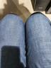 海瀾之家（HLA）牛仔褲男亦心即為系列加絨直筒褲子男冬季 藍灰牛過(guò)渡色（深）4H 34 175/88A 推薦143~150斤 曬單實(shí)拍圖