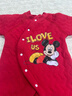 迪士尼（Disney）嬰兒衣服連體衣兒童拜年服春季女童紅色新生兒新年衣服寶寶哈衣 曬單實(shí)拍圖
