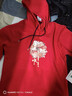 班尼路（Baleno）酒紅色連帽衛衣男女款2026新款馬年本命年衣服加絨潮流運動(dòng)上衣服 曬單實(shí)拍圖