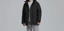 阿迪達斯25年冬款黑色派克羽絨服  商務(wù)通勤600蓬男士休閑羽絨連帽夾克 曬單實(shí)拍圖