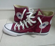 匡威（Converse）官方 All Star復古帆布鞋圣誕休閑高幫紅色M9613C M9613C 38 曬單實(shí)拍圖
