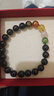 金石靈天然黑曜石手串男女款五路財神瑪瑙水晶手鏈轉運珠本命年生日禮物 曬單實(shí)拍圖