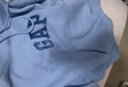 GAP女裝2025秋季新款logo貼布繡抓絨寬松套頭連帽衫衛衣 淡藍色 S (160/84A)亞洲尺碼【偏大,建議拍小一碼】 曬單實(shí)拍圖