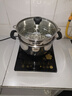 愛(ài)仕達（ASD）湯鍋304不銹鋼燉鍋大燃氣灶電磁爐奶鍋 加厚無(wú)涂層復底蒸鍋煮面鍋 配帶把手蒸籠 24cm 曬單實(shí)拍圖