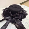 薇施妮（WEISHINI）復古暗黑蕾絲蝴蝶結小禮帽哥特風(fēng)發(fā)飾發(fā)夾重工辣妹帽子頭飾 黑色帽子發(fā)夾 曬單實(shí)拍圖