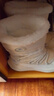 駱駝（CAMEL）高幫加絨休閑女鞋厚底耐磨雪地靴子 X24C09L7607 象牙白 38 曬單實(shí)拍圖