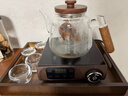 石茗堂加厚玻璃耐高溫電陶爐煮茶壺蒸煮一體煮茶器高端泡茶具燒水壺套裝 F15木紋電陶爐+透明圓形壺 曬單實(shí)拍圖