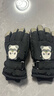 牧萌兒童滑雪手套冬季保暖防水防寒男童女童小孩加絨玩雪手套 黑熊貓 曬單實(shí)拍圖