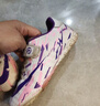 雙星（shuangxing）兒童足球鞋魔術(shù)貼TF碎釘春秋季防滑耐磨比賽訓練學(xué)生球鞋 粉紫 35 曬單實(shí)拍圖