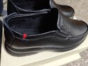 康奈（kangnai）加絨保暖棉鞋男士頭層牛皮商務(wù)休閑皮鞋真皮樂(lè )福鞋冬季 黑色 38 曬單實(shí)拍圖