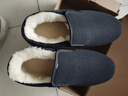 3514保暖羊毛布鞋老人鞋套腳款男士爸爸鞋冬季加厚棉鞋 黑色 44  曬單實(shí)拍圖