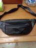 casa-kupsCK男裝真皮腰包男牛皮多功能商務(wù)男包真牛皮運動(dòng)跑步手機腰包胸包 黑色 曬單實(shí)拍圖