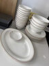 洛威景德鎮陶瓷餐具套裝2026新款碗碟套裝家用高顏值喬遷新居碗盤(pán)碗具 挪威森林40件湯碗 曬單實(shí)拍圖