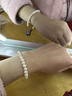 京潤珍珠手鏈遇珍美淡水珍珠手鏈近圓形百搭珍珠手串新年禮物 6-7mm17+3cm 魚(yú)鉤扣 曬單實(shí)拍圖