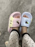 chedoir2025新款鴛鴦蘋(píng)果拖鞋男女情侶款四季室內戶(hù)外休閑百搭一字拖鞋 鴛鴦粉藍 38-39 【適合38-39碼】 曬單實(shí)拍圖