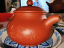 暢陶 宜興紫砂壺傳統手工制作泡茶壺原礦朱泥潘壺功夫茶具李曉璐300cc 匠心手制：潘壺贈養壺巾 曬單實(shí)拍圖