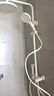 箭牌（ARROW）淋浴花灑套裝硅膠除垢增壓蓮噴頭升級下出水洗澡沐浴手持頂噴全套 K100奶白四功能花灑AE34168MMKW 曬單實(shí)拍圖