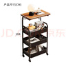 姍姍木藝置物架落地小推車(chē)客廳零食架廚房收納架可移動(dòng)多層儲物架小邊桌 曬單實(shí)拍圖