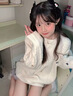 尤克達蒂（yookdd）毛衣女秋冬季ins風(fēng)復古可愛(ài)套頭針織衫慵懶寬松百搭套頭外穿上衣 米白色 均碼 【建議80-120斤】 曬單實(shí)拍圖
