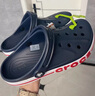 卡駱馳（CROCS）貝雅卡駱班洞洞鞋|205089 深藍/辣椒紅-4CC   43 (270mm)   曬單實(shí)拍圖