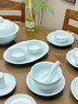 漢茗高顏值景德鎮青瓷碗具套裝釉下彩簡(jiǎn)約喬遷之喜送禮碗盤(pán)餐具整套 曬單實(shí)拍圖
