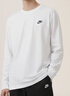 耐克(NIKE)春夏男長(cháng)袖T恤 純棉 運動(dòng)休閑 經(jīng)典簡(jiǎn)約 AR5194-100 白色L 曬單實(shí)拍圖