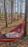 CAMEL吊床戶(hù)外秋千成人加厚防側翻室外露營(yíng)搖籃網(wǎng)床家用搖床樹(shù)吊床 雙人，紅色彩條（200*100）A1S3GA102A 曬單實(shí)拍圖