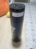 AILUKI日本男士一鍵彈蓋速開(kāi)保溫杯316不銹鋼車(chē)載茶水分離水杯禮物 遂空黑 曬單實(shí)拍圖