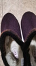老美華冬季新款媽媽棉鞋羊毛鞋老北京布鞋女款加棉保暖高幫鞋防滑 紫色 36 曬單實(shí)拍圖