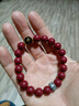 普陀山高含量朱砂手串紫金砂本命佛925銀手鏈轉運珠情侶生日禮物 曬單實(shí)拍圖