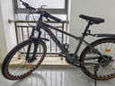 361°自行車(chē)成年人山地車(chē)學(xué)生變速減震公路賽車(chē)越野騎行通勤單車(chē) 林霧灰+高碳鋼車(chē)架+藍圖變速系統 26寸21速 (推薦身高155cm-185cm) 曬單實(shí)拍圖