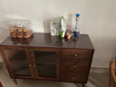 原始原素實(shí)木餐邊柜橡木酒柜北歐簡(jiǎn)約餐廳儲物柜碗柜茶水柜B3142 餐邊柜-1200*400*810mm 黑胡桃色 曬單實(shí)拍圖