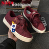 NASA XVVX官方聯(lián)名酒紅色板鞋男生時(shí)尚潮流新款透氣平底休閑百搭小眾鞋子男 酒紅 42 曬單實(shí)拍圖