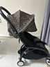 Stokke【楊祐寧同款】YOYO3 6+ 全能型推車(chē)折疊遛娃輕便嬰兒車(chē)可坐可躺 【狂野系列】YOYO3 6+豹紋坐墊 黑色車(chē)架 曬單實(shí)拍圖