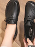 回力媽媽鞋舒適春秋中老年單鞋女鞋新款軟底防滑6070歲皮鞋0123黑色40 曬單實(shí)拍圖