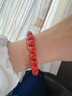 石玥珠寶收藏級9x8mm涼山南紅瑪瑙手串轉運珠本命年手鏈男女士款禮物 曬單實(shí)拍圖