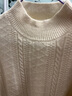 2026女裝半高領(lǐng)純色毛衣秋冬新款內搭針織加厚羊毛質(zhì)感打底衫 原絨米 L 【建議110-120斤】 曬單實(shí)拍圖