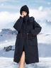 雪中飛2025冬新款女士中長(cháng)款羽絨服百搭時(shí)尚休閑氣質(zhì)大口袋保暖舒適 黑色|8056 M /160/84A 曬單實(shí)拍圖