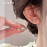 Lnieer999足銀花朵耳釘女玫瑰金輕奢高級感養耳洞耳環(huán)2025馬年新年耳飾 【玫瑰金】五花水鉆耳釘 (999銀) 曬單實(shí)拍圖