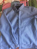 羅蒙（ROMON）加絨襯衫男加厚保暖冬季商務(wù)休閑舒適百搭長(cháng)袖襯衫918藍色2XL 曬單實(shí)拍圖