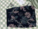 三吉黑花【花疊影】新中式釘珠刺繡絲絨吊帶背心吊帶背心打底上衣 霧黑 M 曬單實(shí)拍圖