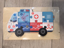 NOLIN 諾凌拼圖3-6歲汽車(chē) 男孩兒童 工程交通車(chē)立體木質(zhì)拼板寶寶早教玩具 【救護車(chē)】 曬單實(shí)拍圖