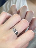 DR鉑金情侶戒指pt950白金對戒接訂婚鉆戒情人節生日禮物送女友  刻 心心相印-對戒 曬單實(shí)拍圖