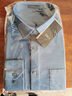 杉杉【純棉磨毛】襯衫男長(cháng)袖新款休閑商務(wù)全棉格子襯衣 灰藍條紋 41 曬單實(shí)拍圖