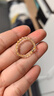 榛橙 極細2mm黃水晶戒指女時(shí)尚設計感轉運珠尾戒食指戒小清新節日禮物 2mm黃水晶戒指（均碼）R14 曬單實(shí)拍圖