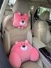 妙天下汽車(chē)頭枕護頸枕一對女司機枕頭車(chē)內靠枕可愛(ài)吐司車(chē)用座椅腰靠頸枕 吐司兔子【頭枕1個(gè)+腰靠1個(gè) 】 曬單實(shí)拍圖